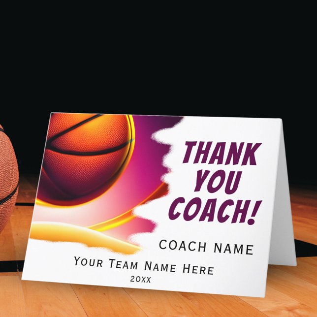 Modern Basketball Ball Thank you Coach  (Creator Uploaded)