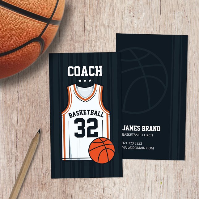 Modern Basketball Coach Business Card (Creator Uploaded)
