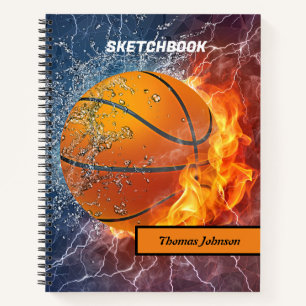 Modern Basketball Sketchbook Notebook