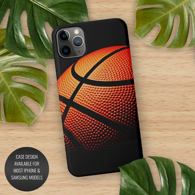 Modern Basketball Sport Ball Skin Texture Pattern iPhone Case (Creator Uploaded)