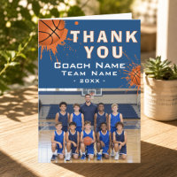 Modern Basketball Team Photo Coach