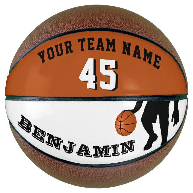 Modern Basketball with Team Name Number (Front)