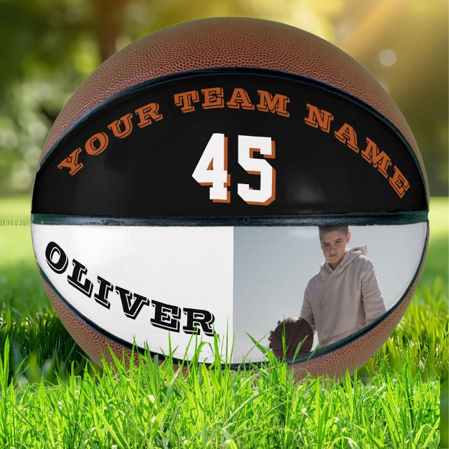 Modern Basketball with Team Name Number Photo (Creator Uploaded)