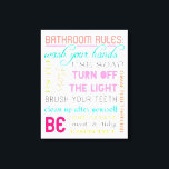 Modern Bathroom Rules Canvas Art Print<br><div class="desc">Modern Bathroom Rules Canvas Art Print</div>