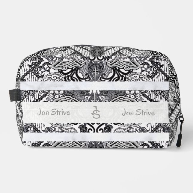 Modern BATIK Pattern Dopp Kit (Front)