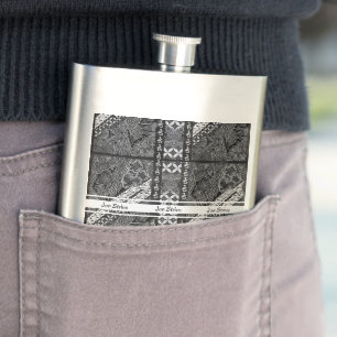 Modern BATIK Pattern Hip Flask