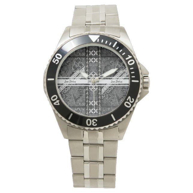 Modern BATIK Pattern Watch (Front)