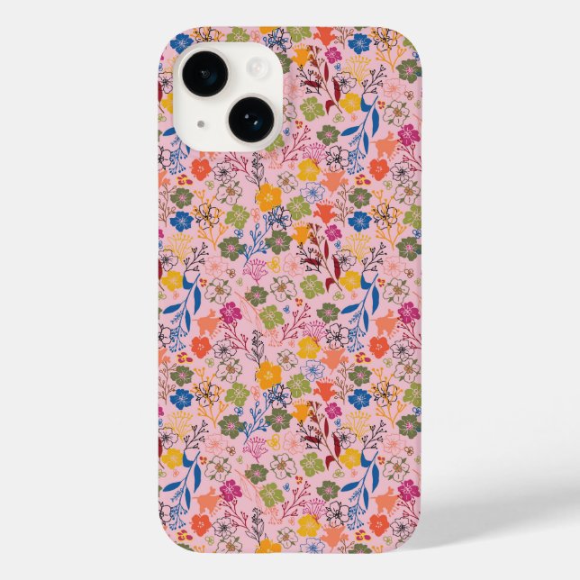 Modern Batik Rose Shadow Case-Mate iPhone Case (Back)