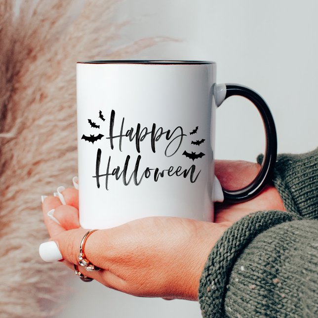 Modern Bats Happy Halloween  Mug (Creator Uploaded)