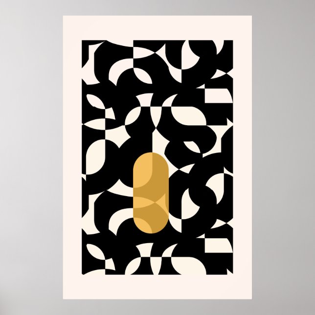 Modern Bauhaus Abstract Art  Poster (Front)