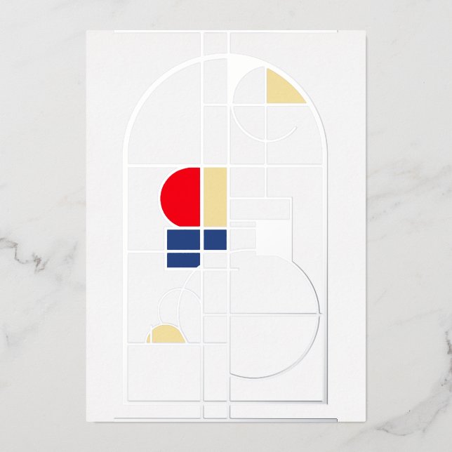 Modern Bauhaus, Blank, Silver,  (Front)