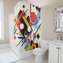 Modern Bauhaus Colourful Abstract Geometric Shapes
