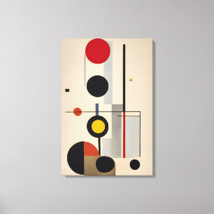 Modern Bauhaus Geometric Abstract Art Canvas Print