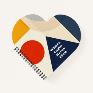 Modern Bauhaus Geometric Pattern Notebook