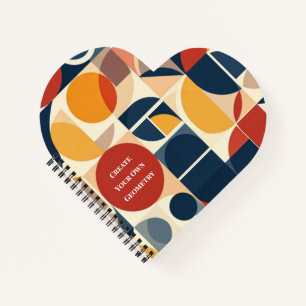 Modern Bauhaus Geometric Pattern Notebook
