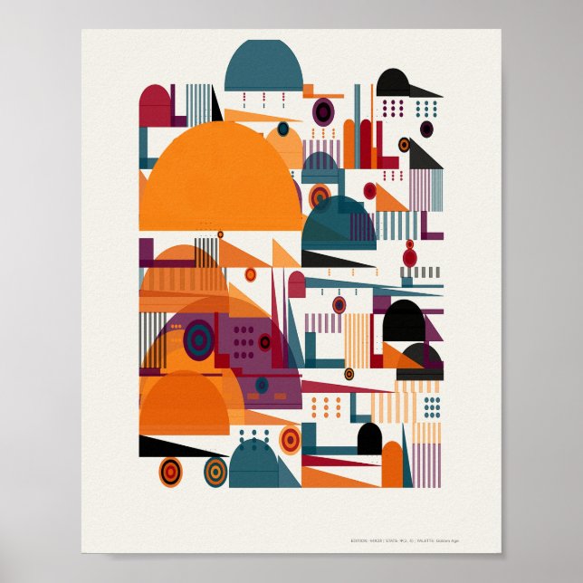 Modern Bauhaus Geometric Pattern  Poster (Front)