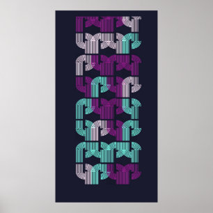 Modern Bauhaus Geometric Pattern Poster