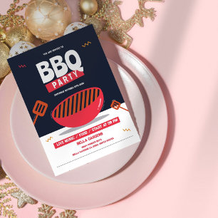 Modern BBQ Party Invitation