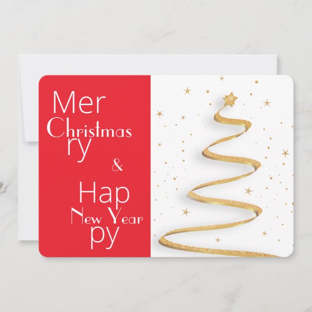 Modern Be Merry Christmas Season's Greetings Card (Front)