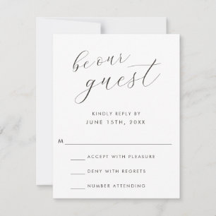 Modern Be Our Guest Wedding RSVP Card