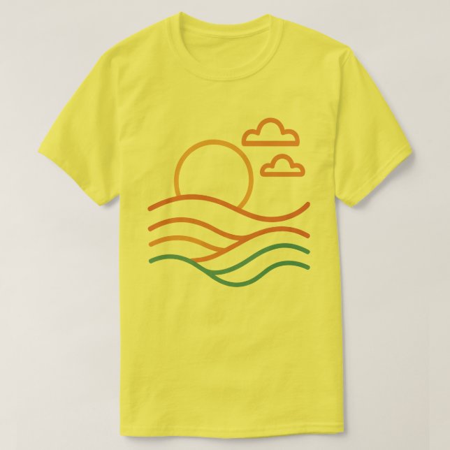 Modern Beach Artwork Men's T-Shirt (Design Front)