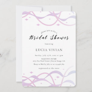 Modern Beach Blush Pink Bridal Shower Invitation