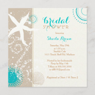 Modern Beach Bridal Shower Invitation