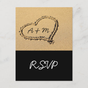 Modern Beach Destination RSVP Cards