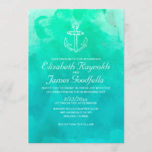 Modern Beach Destination Wedding Invitations