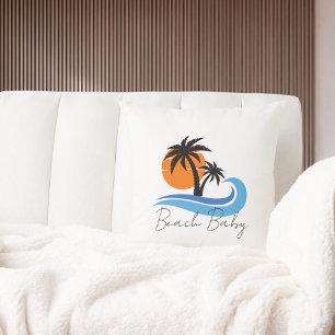 Modern Beach House Boating Sailing Summer  Cushion