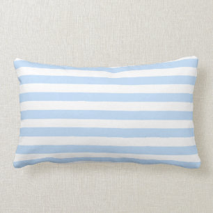 Modern beach light blue white stripes throw pillow