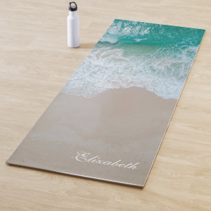 Modern beach photo yoga mat