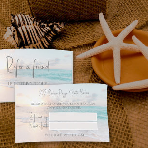 Modern Beach  Refer a Friend Referral Card