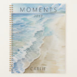 Modern Beach Shoreline Coastal Planner<br><div class="desc">This simple design features a soft tide gently washing on a sand shore. Perfect for the beach lover. Created by Simply Farmhouse Press.</div>