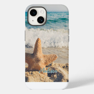  Modern Beach Starfish Shell Sky  Personalised    iPhone 14 Case