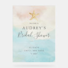 Modern Beach Themed Bridal Shower Welcome