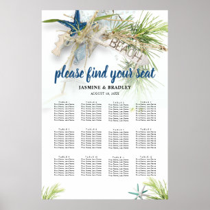 Modern Beach Tropical Table Plan Seating Chart