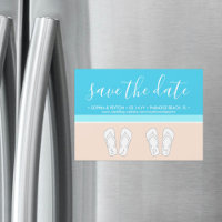 Modern Beach Unique Monogram Wedding Save the Date