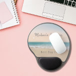 Modern Beach Wedding Best Day Ever Gel Mouse Mat<br><div class="desc">A simple beach design for you to personalise with the name of the bride and groom . Change the lower text if you wish. This is an ideal choice for the couple who had a beach wedding. This makes a great memento of a blessed day.</div>