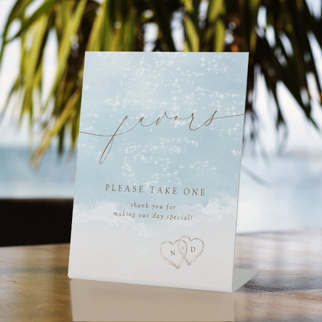 Modern beach wedding favours please take one sign (Modern beach wedding favors please take one sign)