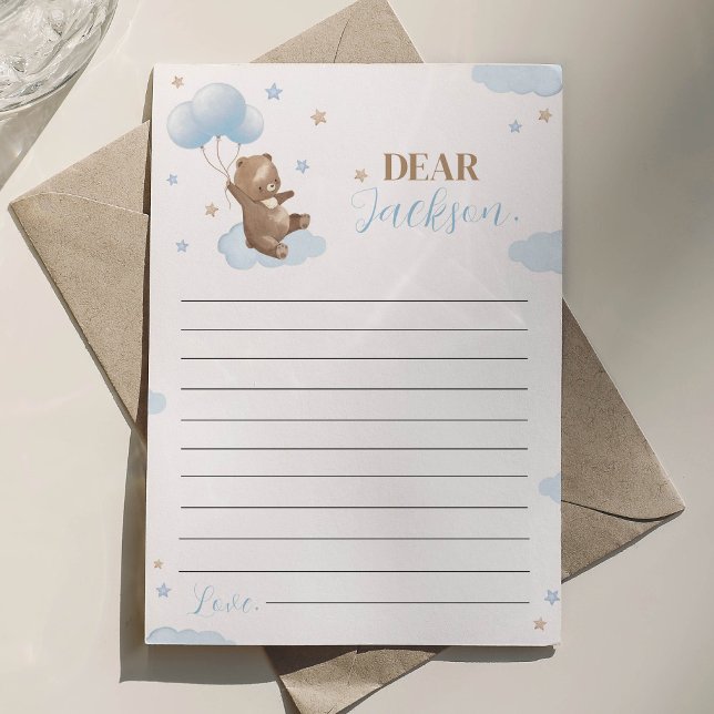Modern Bear Birthday Time Capsule Message Card (Creator Uploaded)
