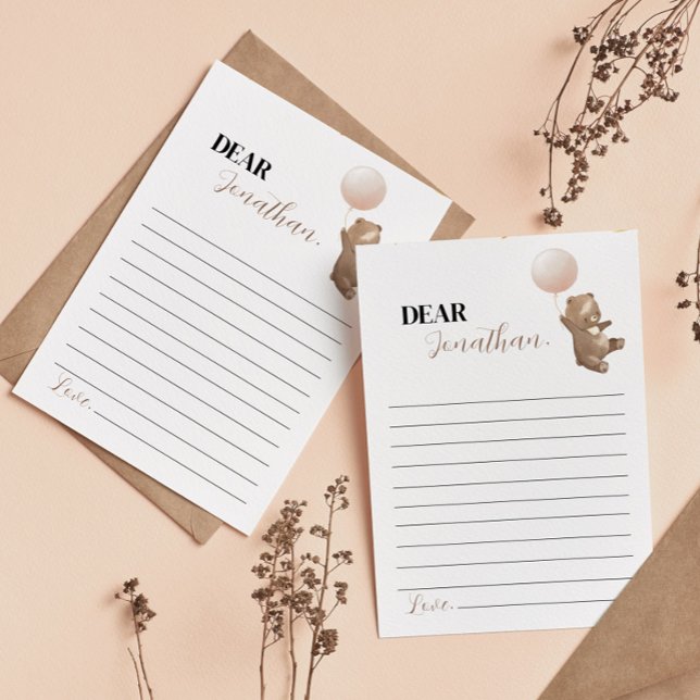 Modern Bear Birthday Time Capsule Message Card (Creator Uploaded)