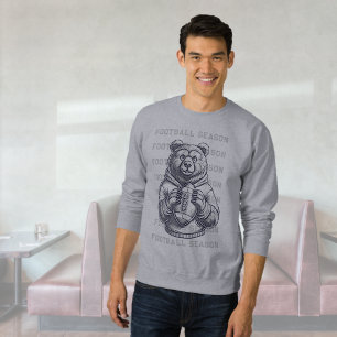 Modern Bear Personalised Football Sweatshirt