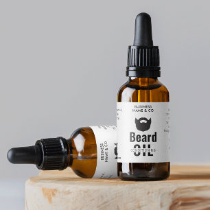 Modern Beard Oil Label 1 OZ 30ml Dropper Bottle