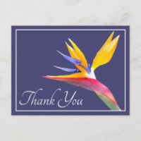 Modern Beautiful Bird of Paradise Floral Thank You