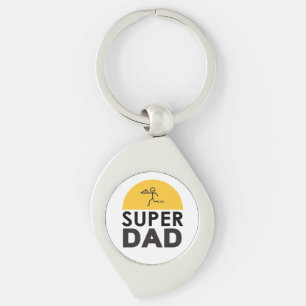 Modern Beautiful Design "SUPER DAD" Key Ring