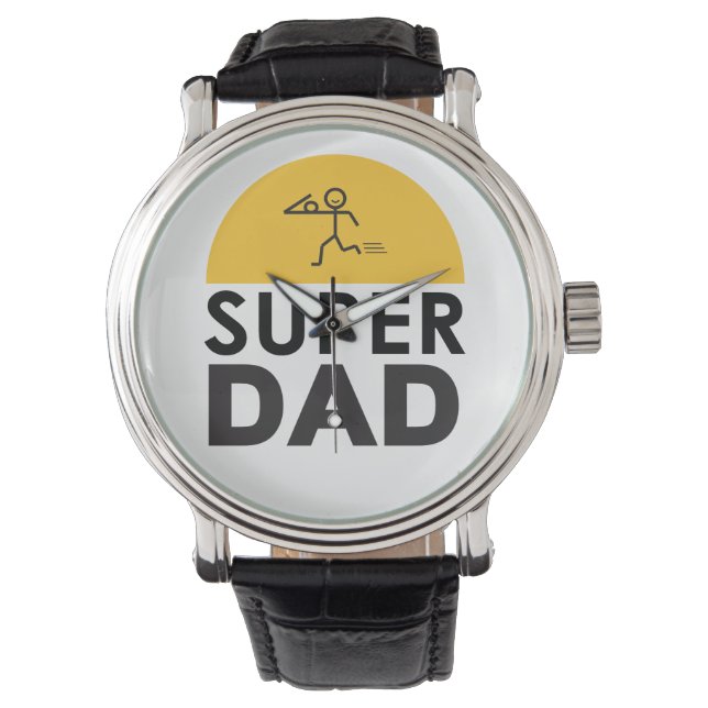 Modern Beautiful Design "SUPER DAD" Watch (Front)