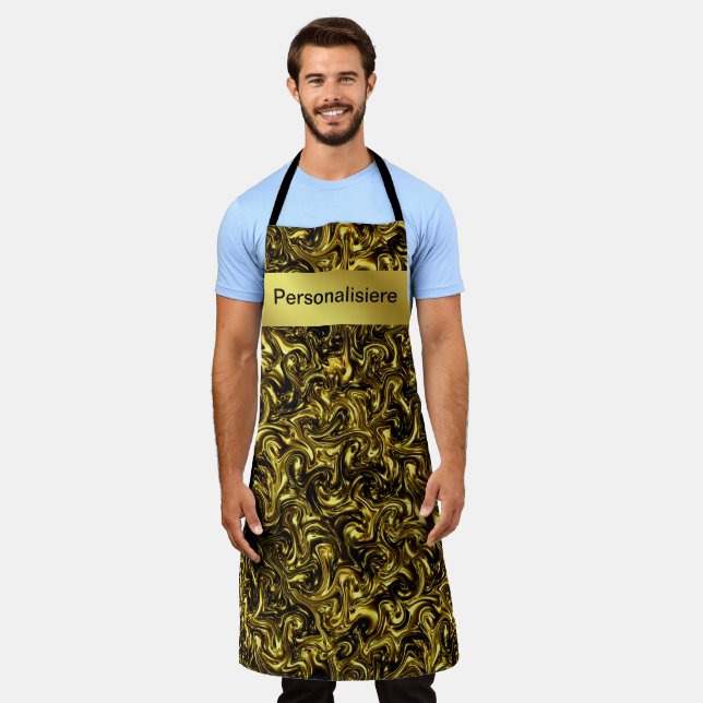 modern beautiful golden pattern curving  apron (Worn)