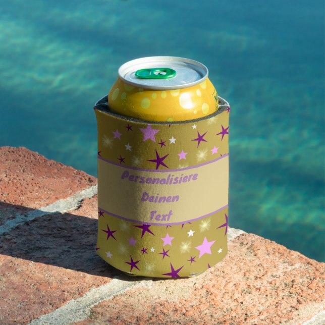 modern, beautiful, golden, pattern, curving , star can cooler (In Situ Pool)