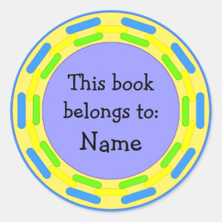 Modern beautiful stripes design classic round sticker